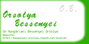 orsolya bessenyei business card